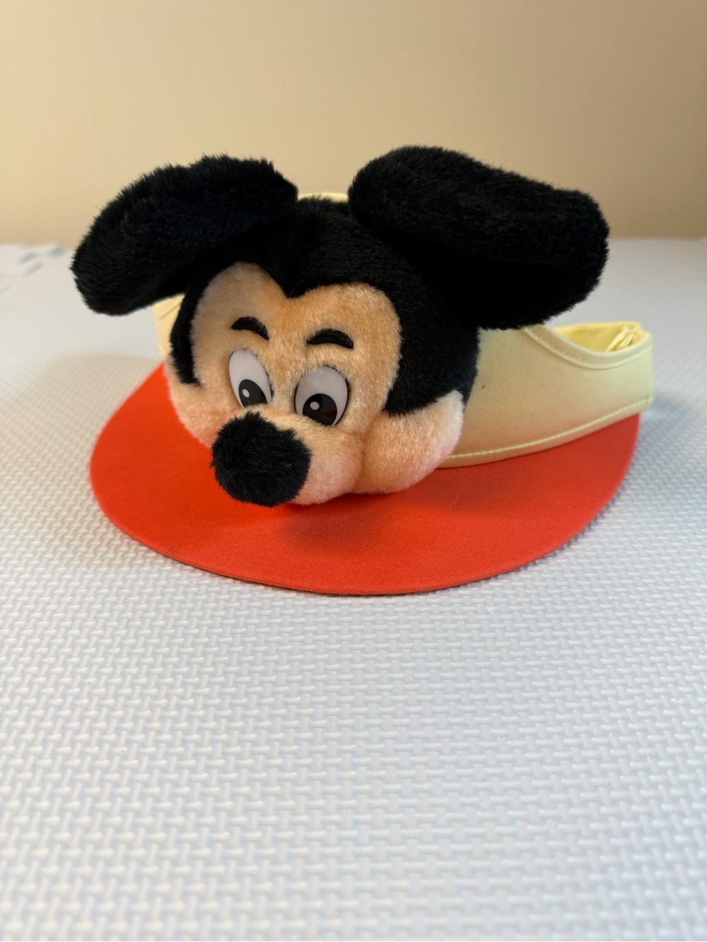 Mickey Mouse Plush adult Visor - Black, Red, Cream